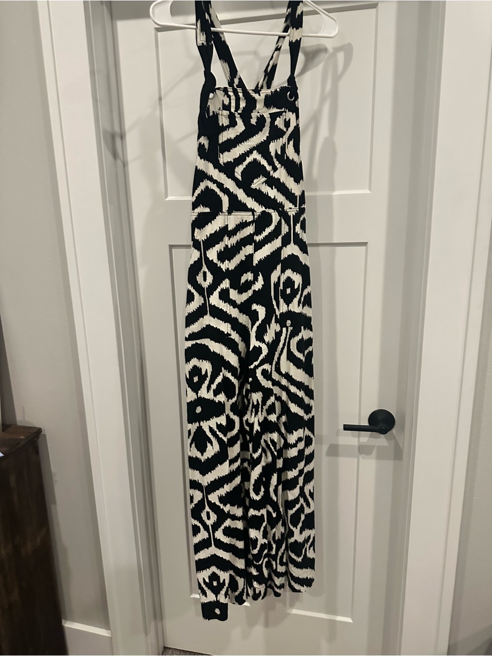 Anthropologie Black and White Printed Jumpsuit